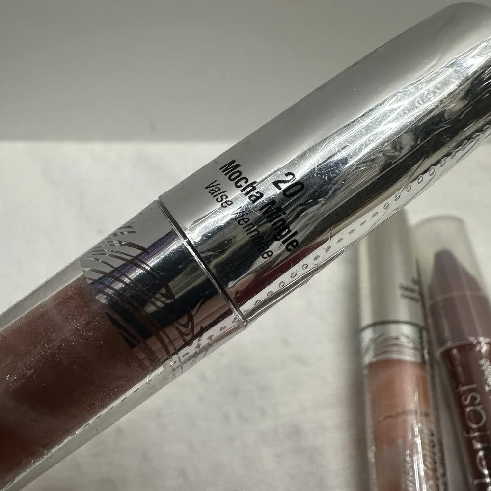 Lot Of 3 Sally Hansen Moisture Twist Lip Gloss & Color Fast Tint + Moisture Balm